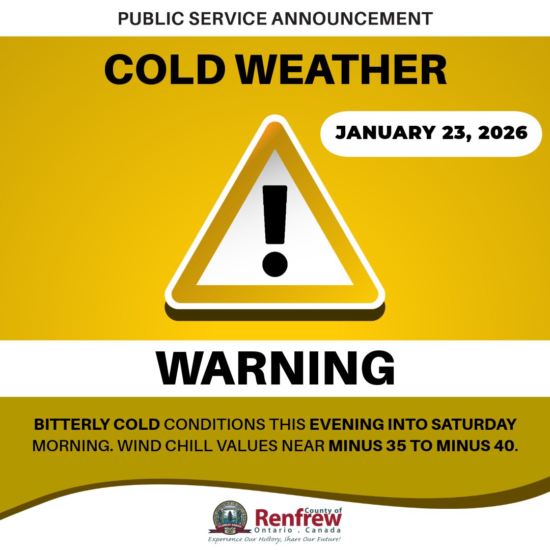 🟡 𝐂𝐨𝐥𝐝 𝐖𝐞𝐚𝐭𝐡𝐞𝐫 𝐖𝐚𝐫𝐧𝐢𝐧𝐠 – 𝐁𝐢𝐭𝐭𝐞𝐫 𝐖𝐢𝐧𝐝... - County of Renfrew | Facebook