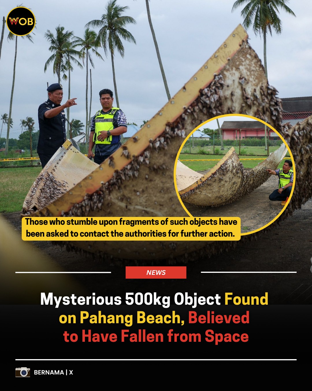 WORLD OF BUZZ - The object is suspected to have fallen... | Facebook