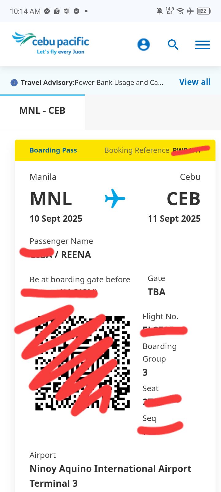LJ - DIGITAL BOARDING PASS for another CEBU PACIFIC passenger/s ...