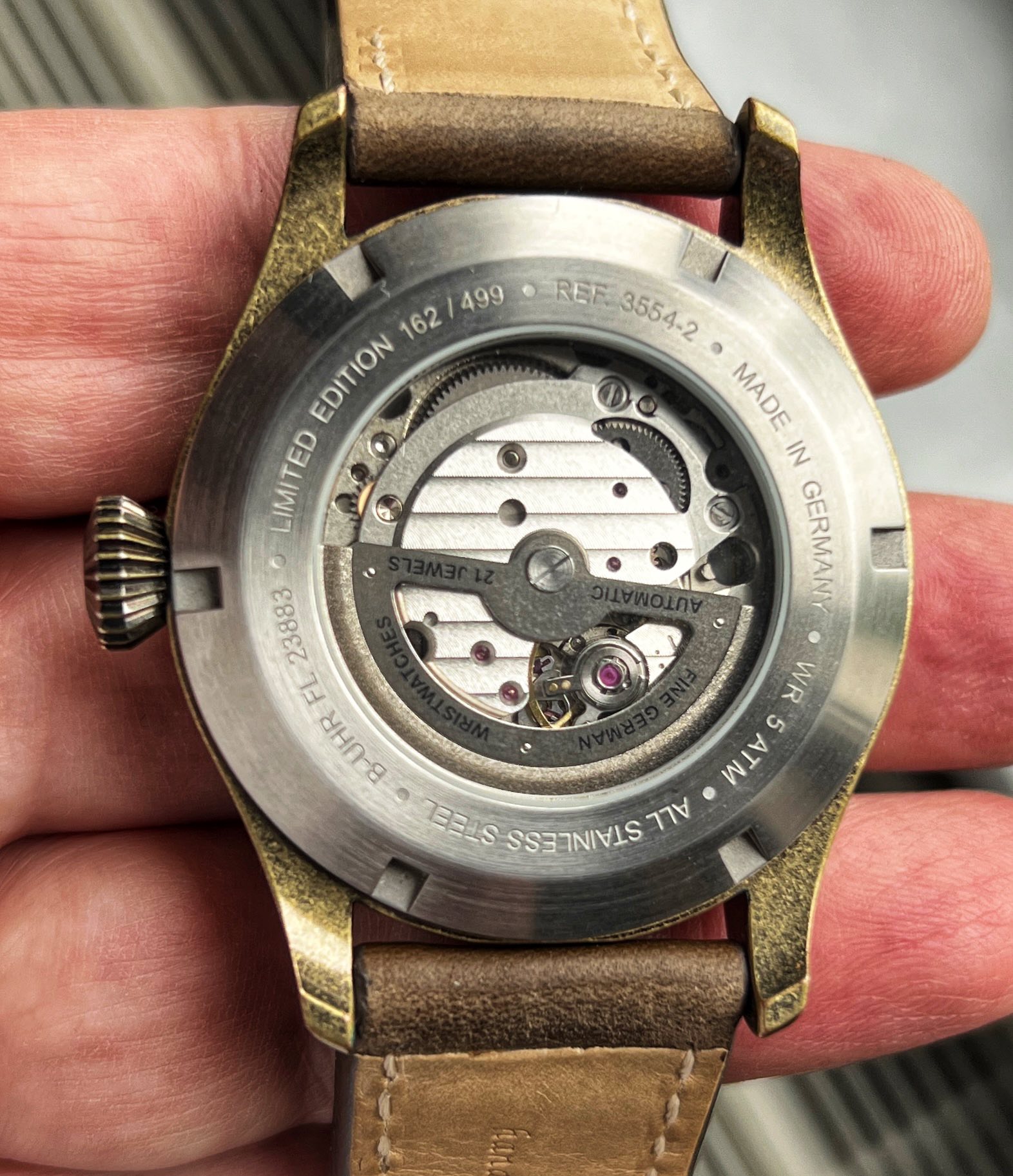 Junkers B-Uhr Baumuster B 42 Vintage Bronze SE 162/499 with Miyota