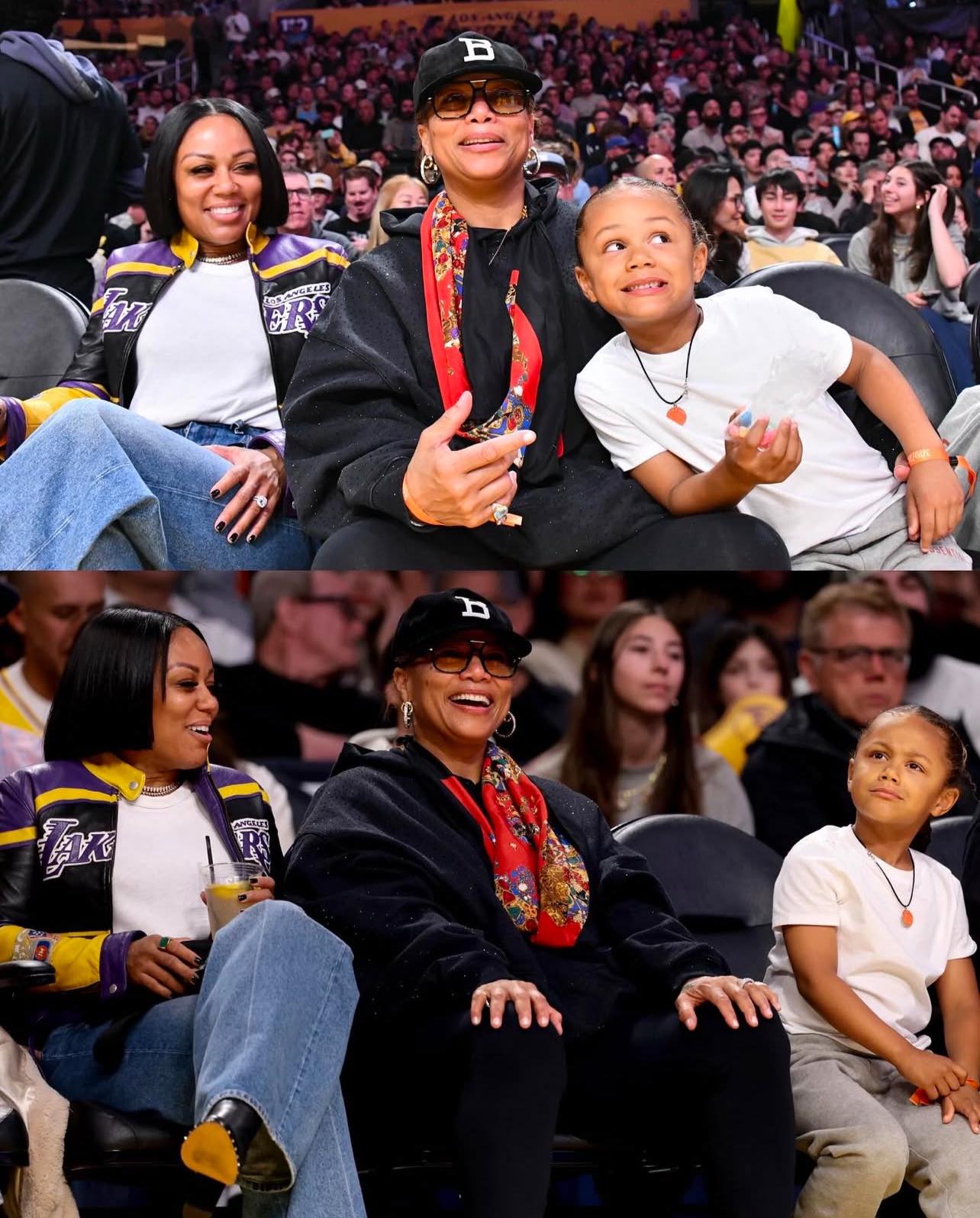 Queen Latifah celebrated her 55th birthday courtside with her 5 
