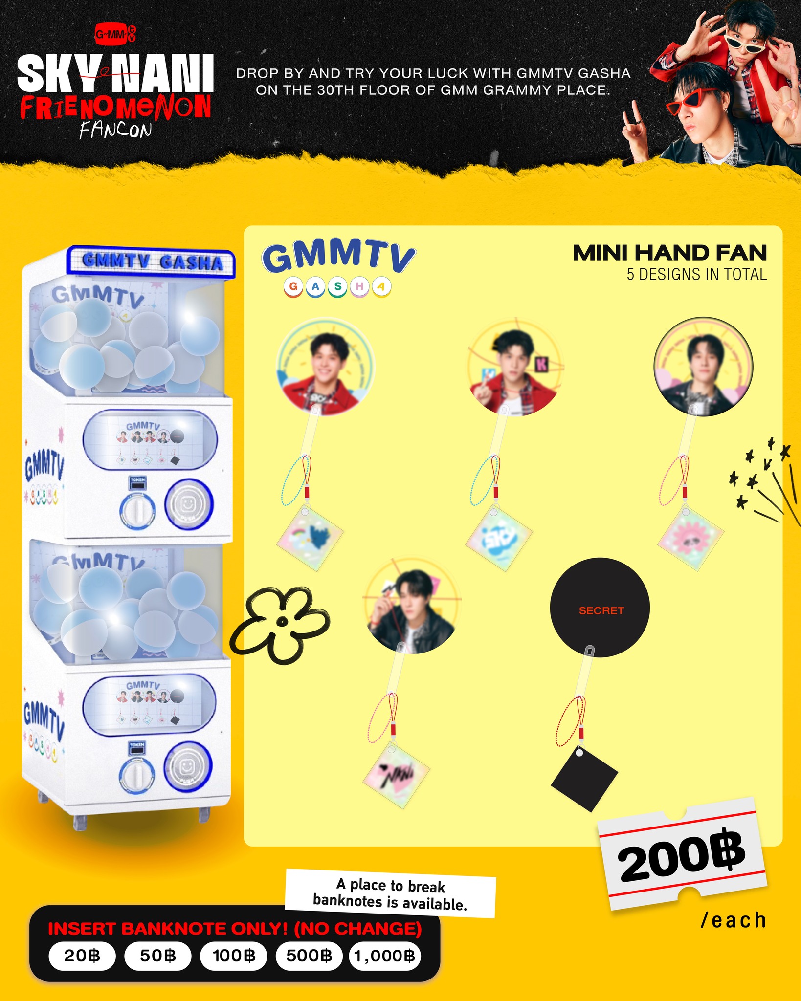 Drop by and try your luck with GMMTV GASHA: SKY-NANI FRIENOMENON 