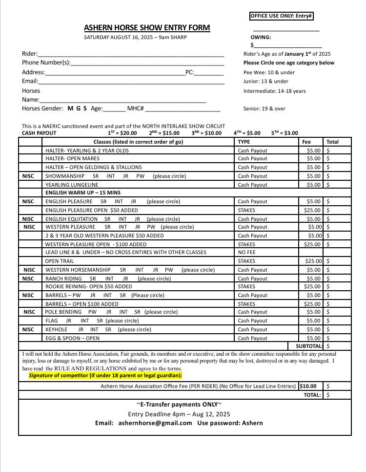 North Interlake Show Circuit - NISC