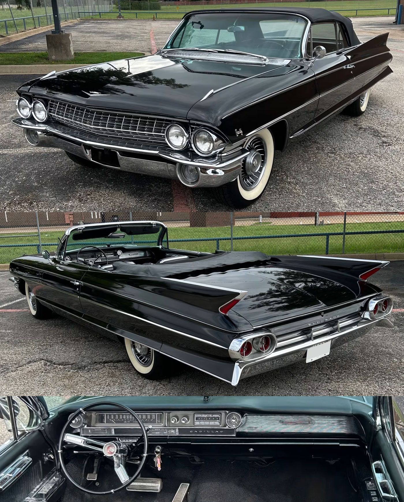 Quart De Vitre Arrière Droit Cadillac Eldorado/Série 62 1961-63 - Occasion, Rouille Superficielle, Joint à Changer
