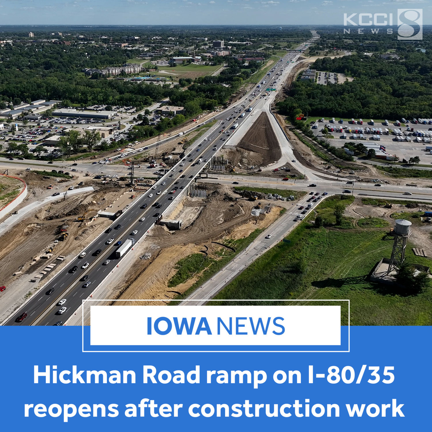 KCCI - The southbound ramp onto I-80/35 from Hickman Road reopened ...