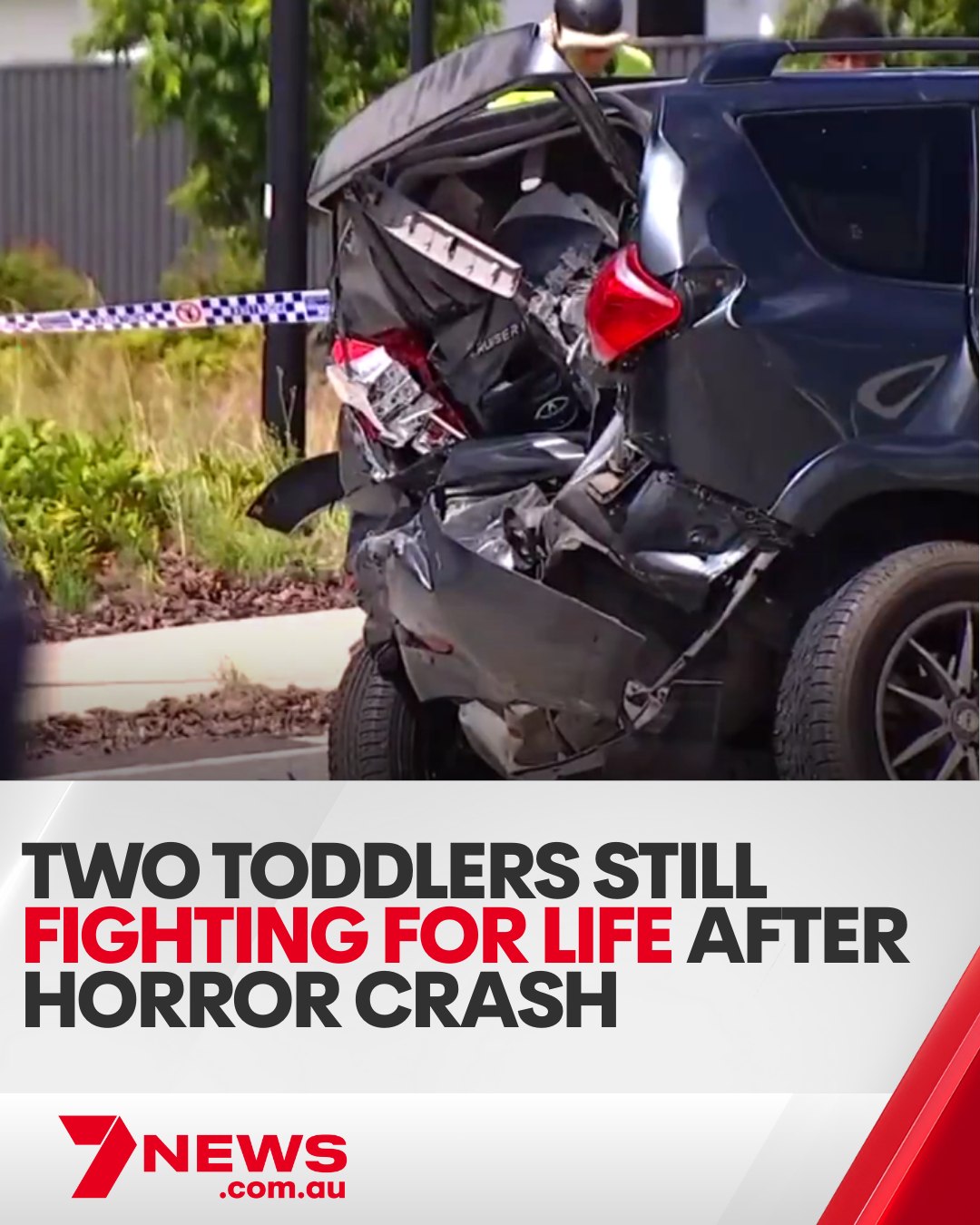 7NEWS - The toddlers were in a car with their mother when they were hit ...