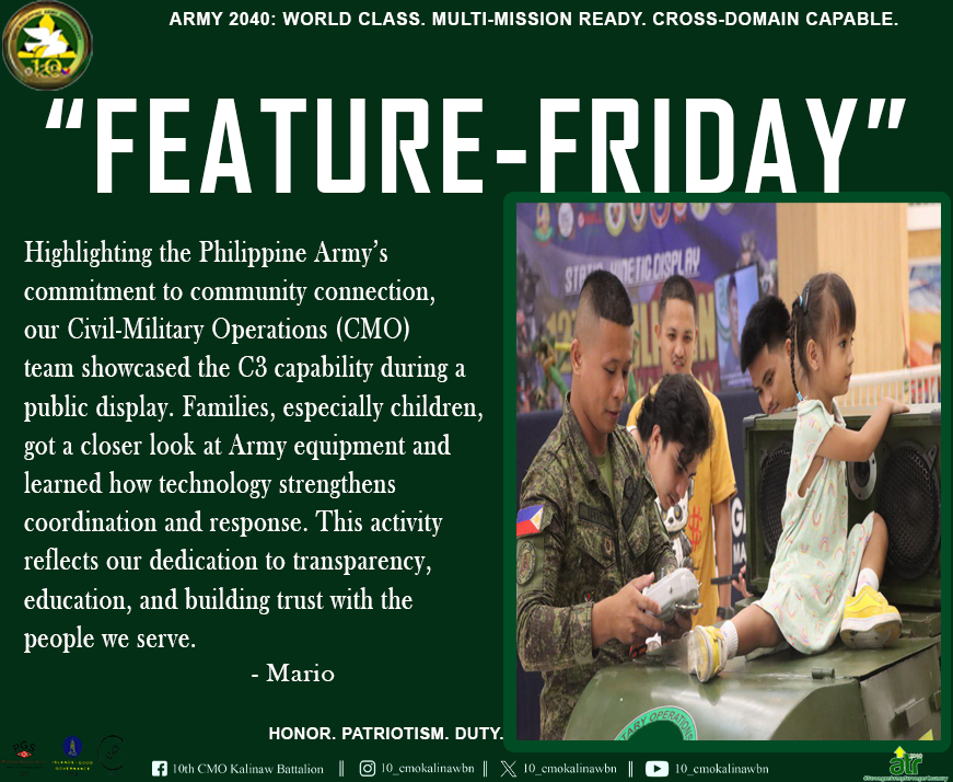 10th - Highlighting the Philippine Army’s commitment to community ...