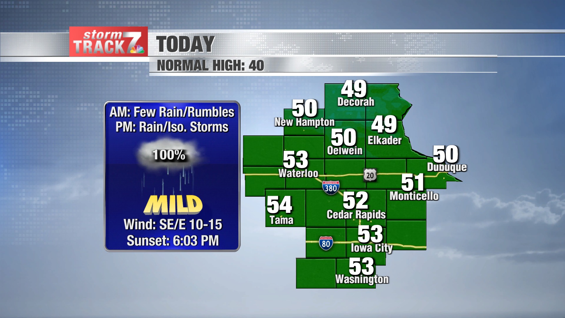 Today features quite a bit of rain... - KWWL Storm Track 7 | Facebook