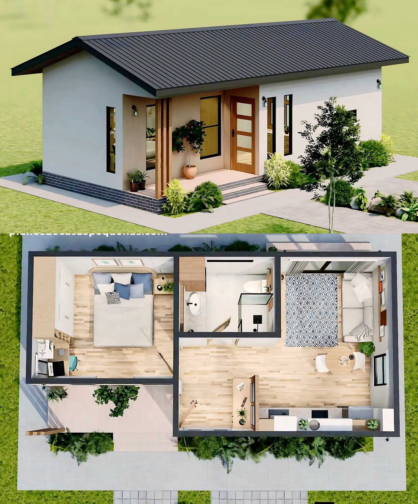 NMR - A modern, compact house design, likely intended for single-person ...