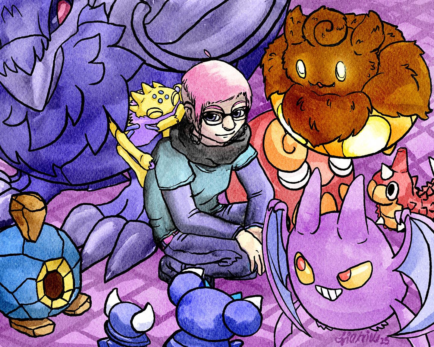 Viatrix Art - Portrait of myself together with some of my...