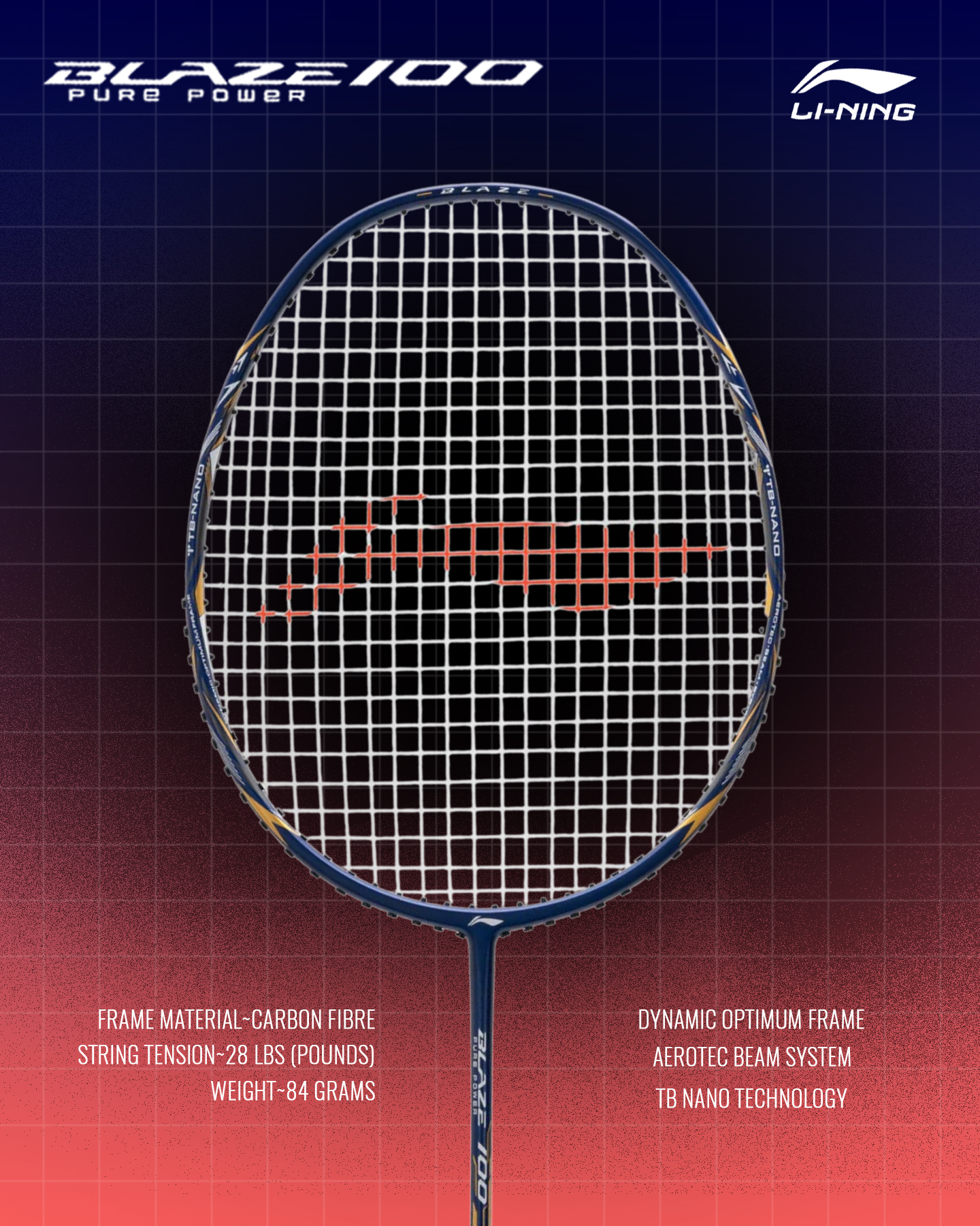 Li-Ning Axforce 90 New Thunder in your hand. Precision in every