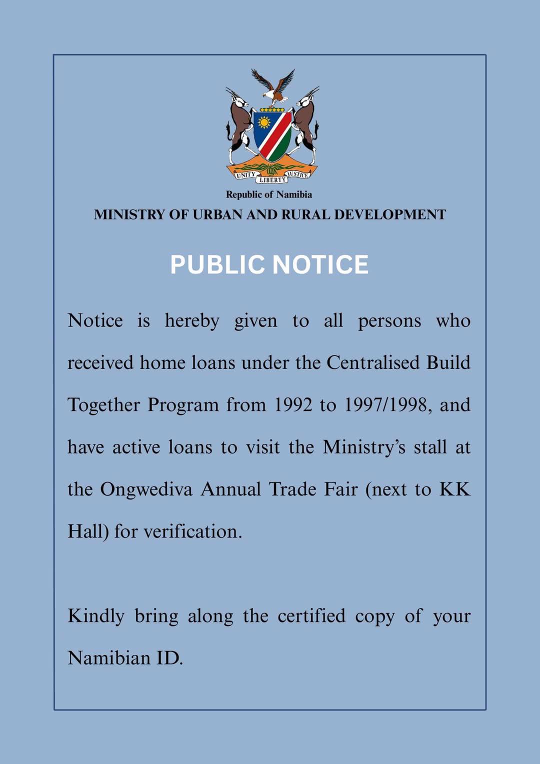 Build Together Program: Centralized... - Okahao TOWN Council | Facebook