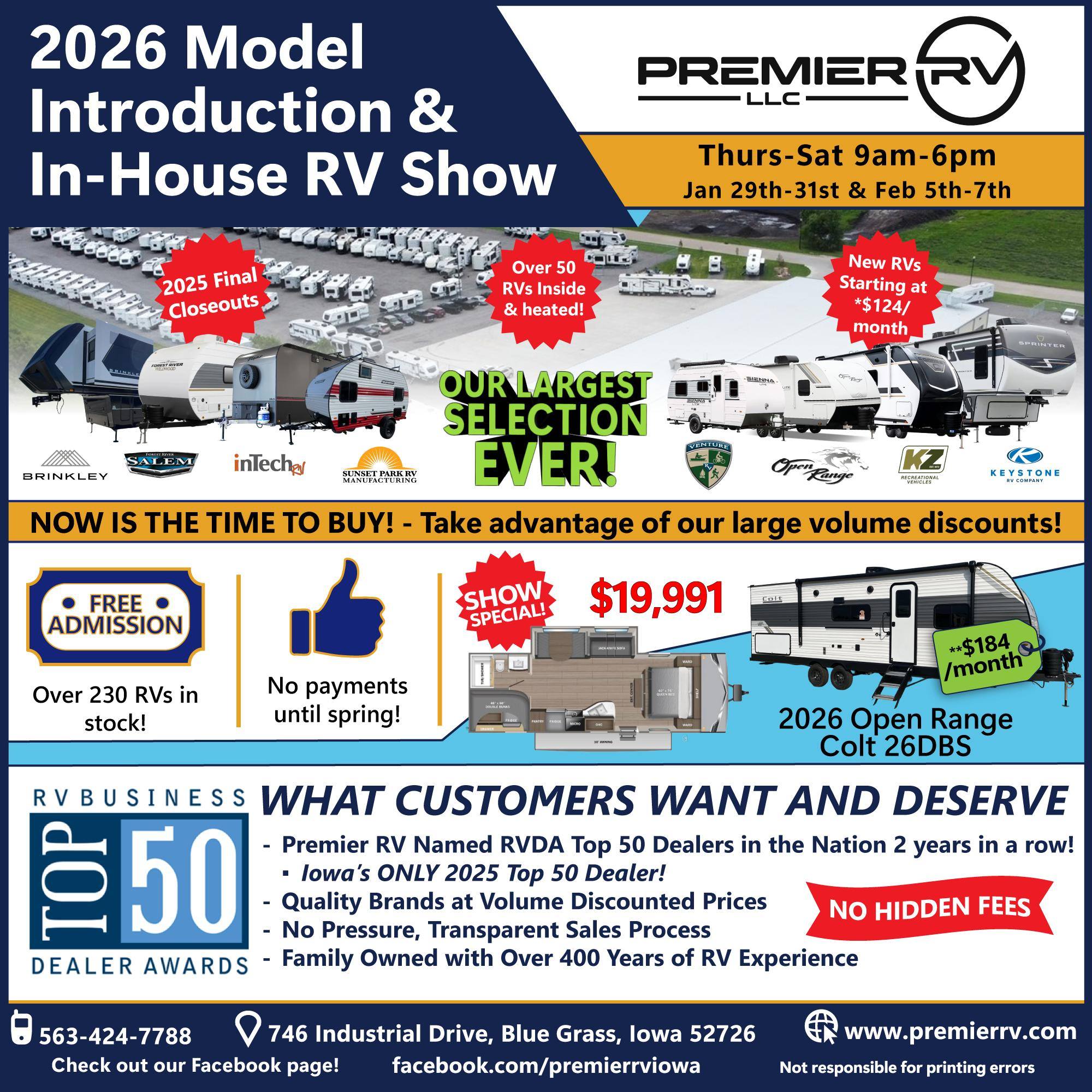 Premier RV - REMINDER!! There are only TWO DAYS LEFT of... | Facebook
