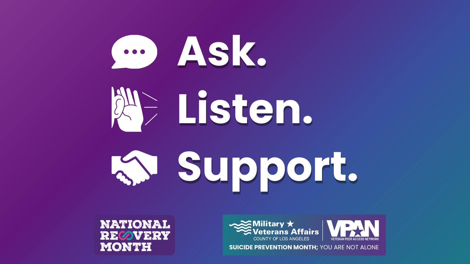 Los - This #RecoveryMonth2025, check in with someone in #Recovery. Ask ...