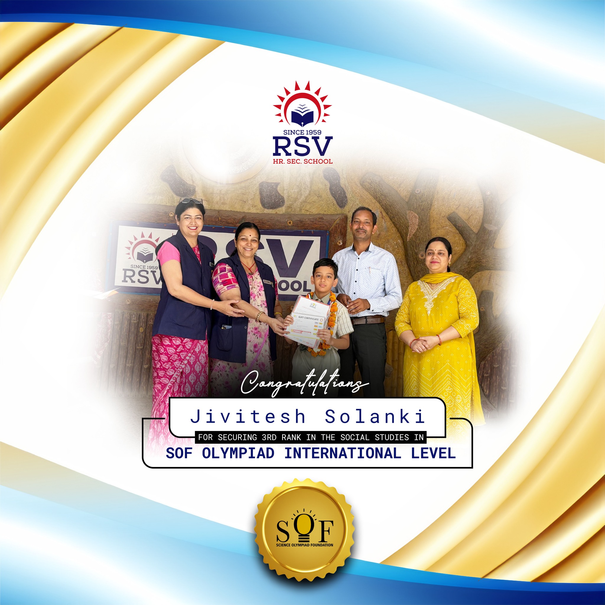 RSV - Heartiest congratulations to RSVian Jivitesh Solanki for securing ...