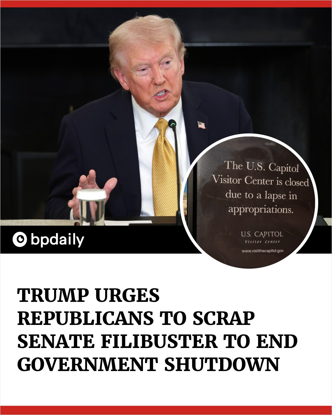 Liberal - Trump urges republicans to scrap Senate filibuster to end ...