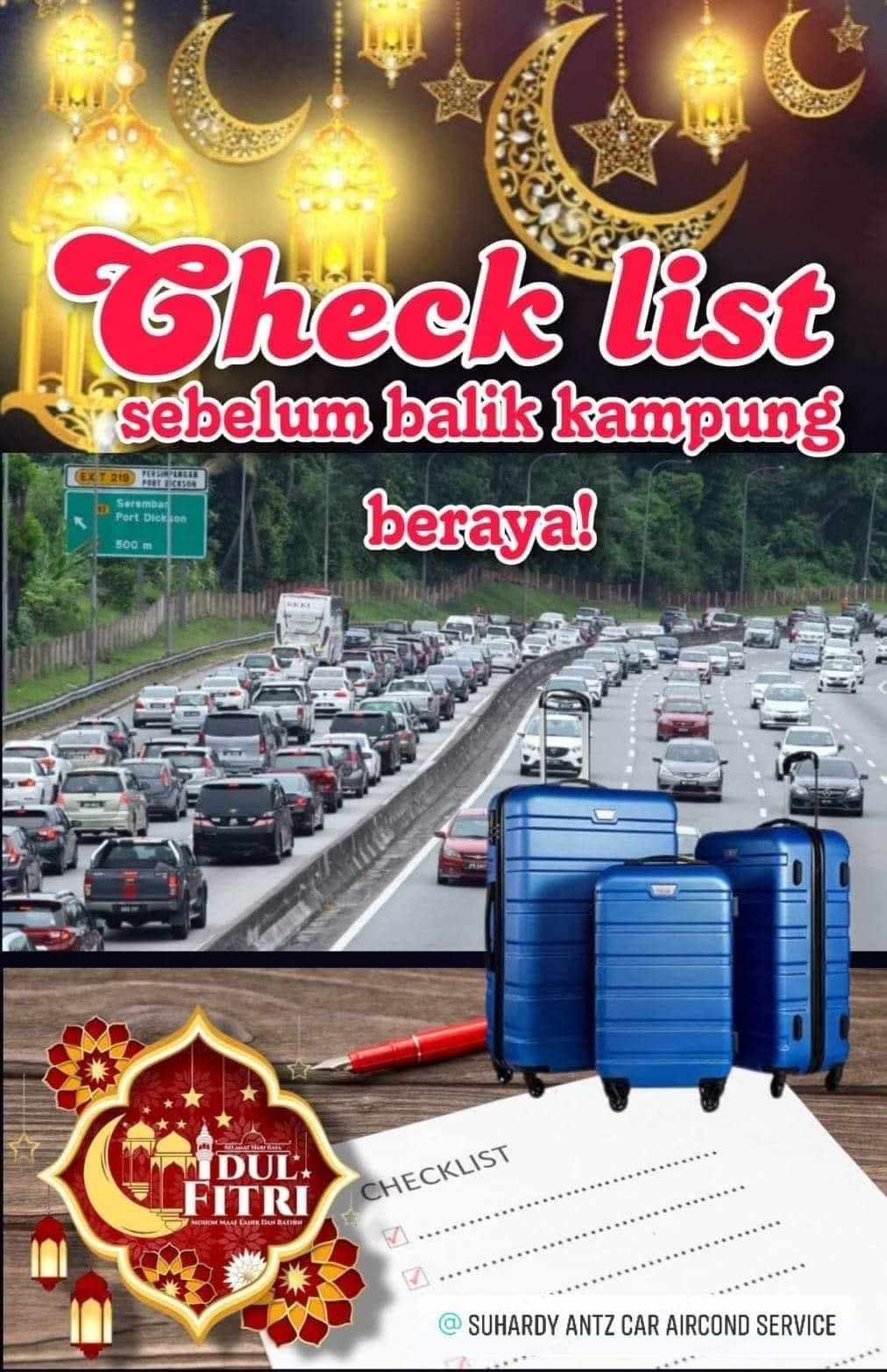 Suhardy - 🔎CHECKLIST SEBELUM BALIK KAMPUNG BERAYA 🔎 BERMAAFAN Bermaafan ...