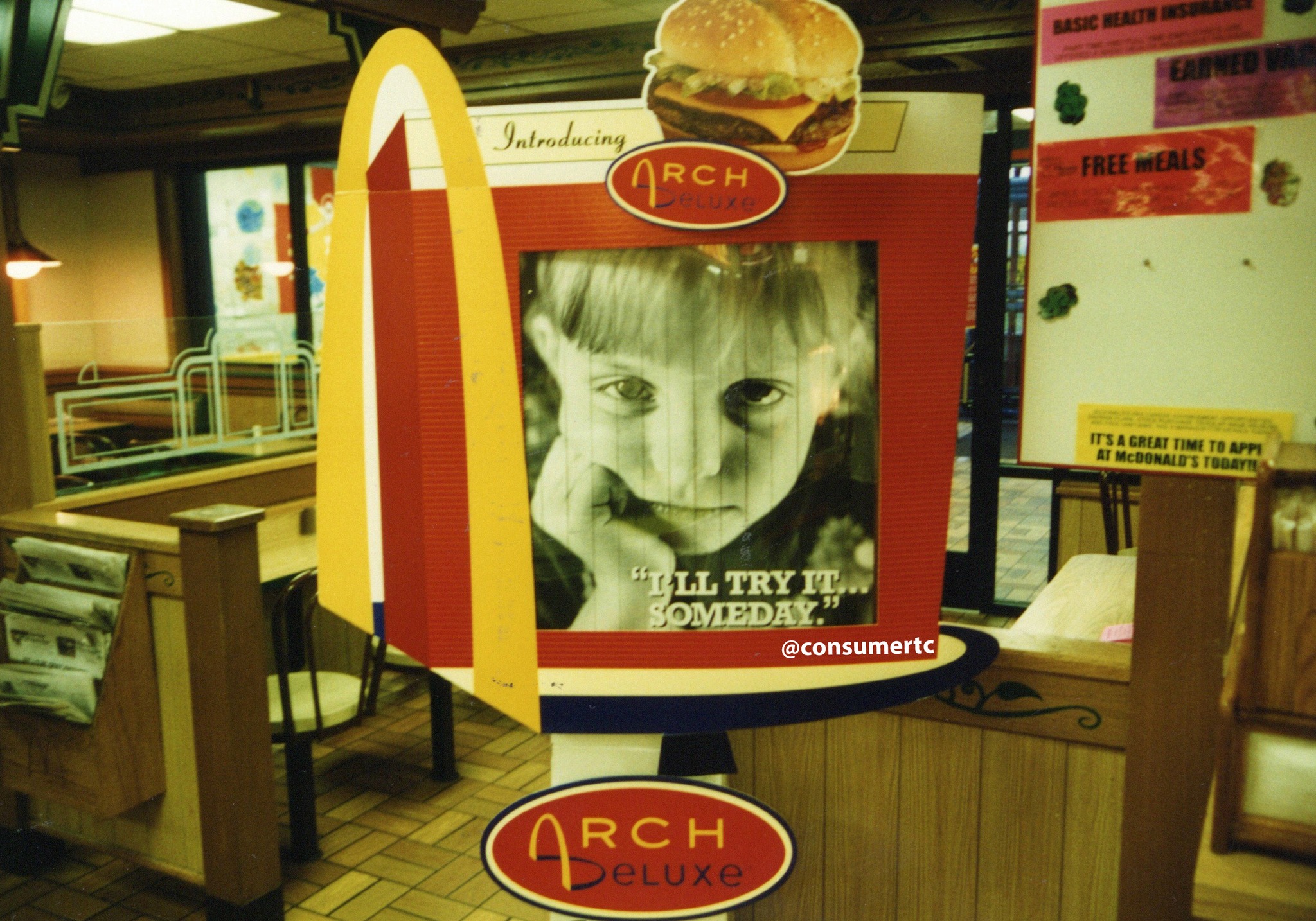McDonald's Arch Deluxe launch display 1996