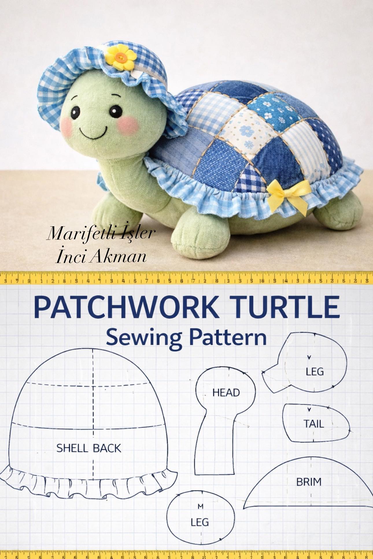 Marifetli İşler - DIY Patchwork Cute Turtle Sewing Pattern... | Facebook