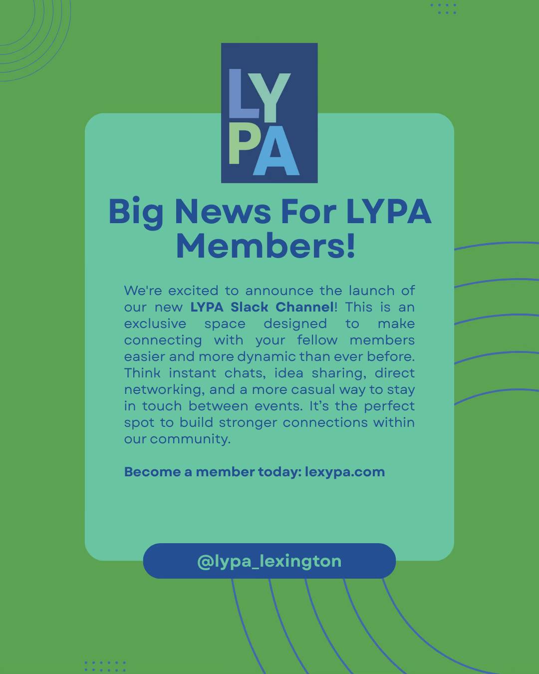 Lexington - Big news for LYPA members! We're excited to announce the ...