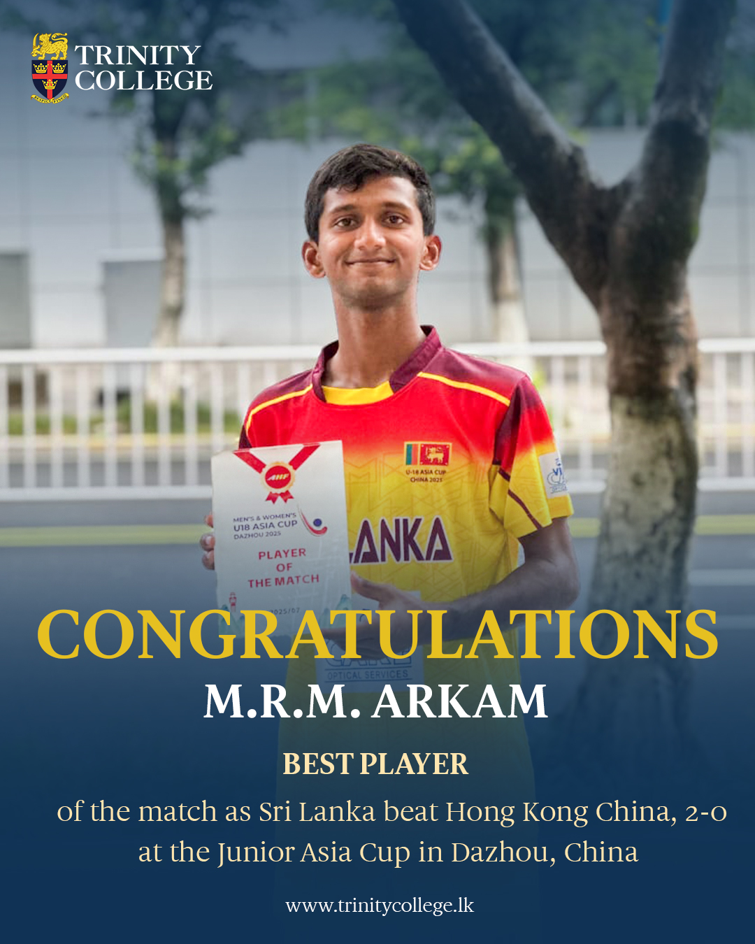 Trinity - 🏑 U-18 Asia Cup Hockey – 2025 | China A proud moment for ...