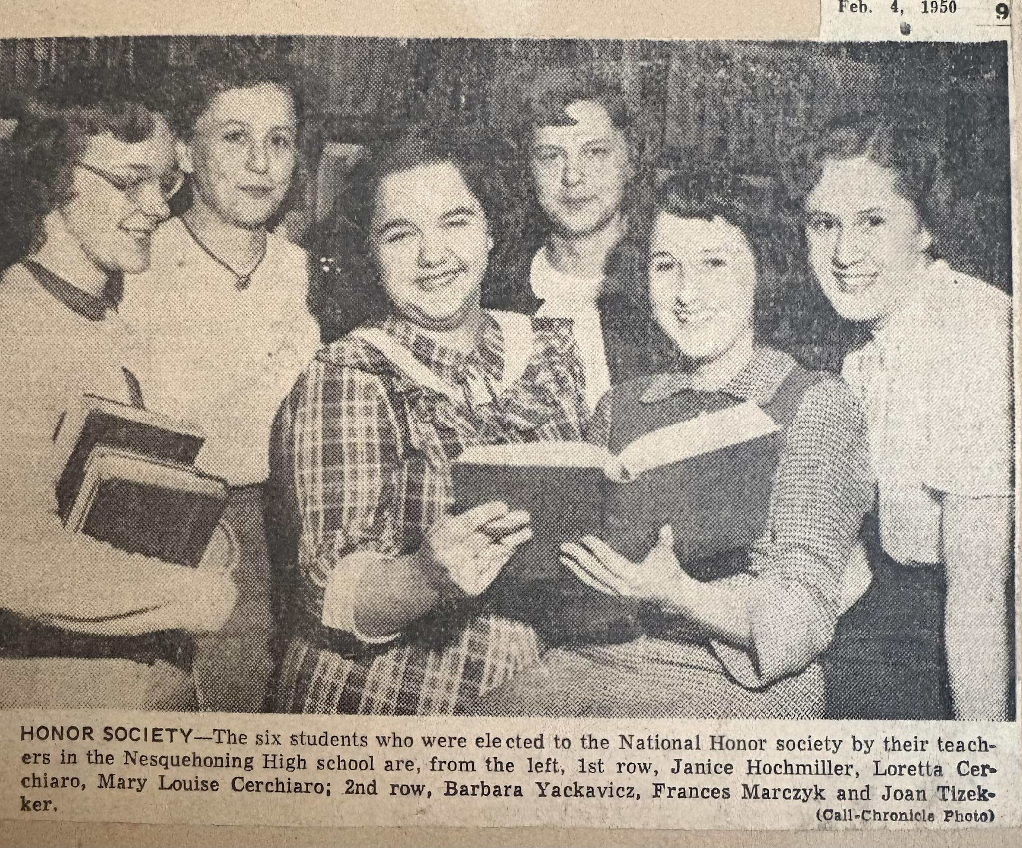 Nesquehoning - NHS - Honor Society Feb.4,1950 📚📓 ️ | Facebook