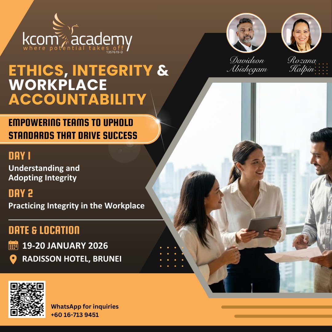KCOM - 📌 ETHICS, INTEGRITY & WORKPLACE ACCOUNTABILITY 📍 Brunei | 🗓 19 ...