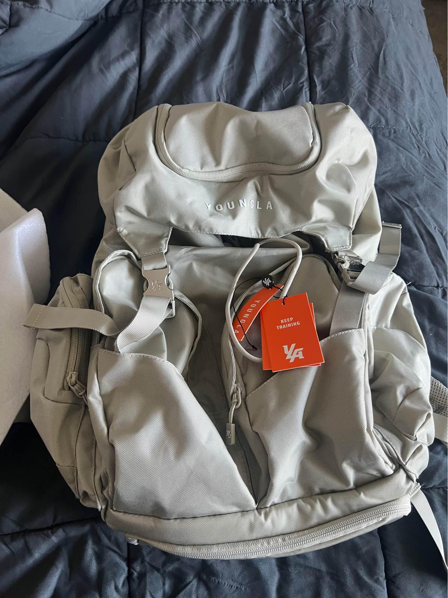 NWT YoungLA 731 Grand Tour Backpack Cream - 14 x 8 × 19.5 
