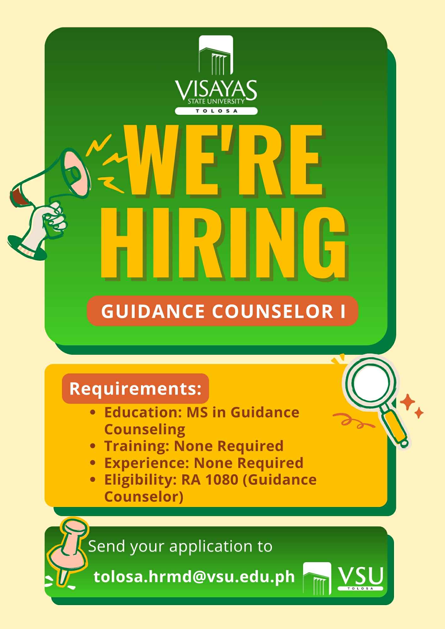 Visayas State University... - Visayas State University Tolosa