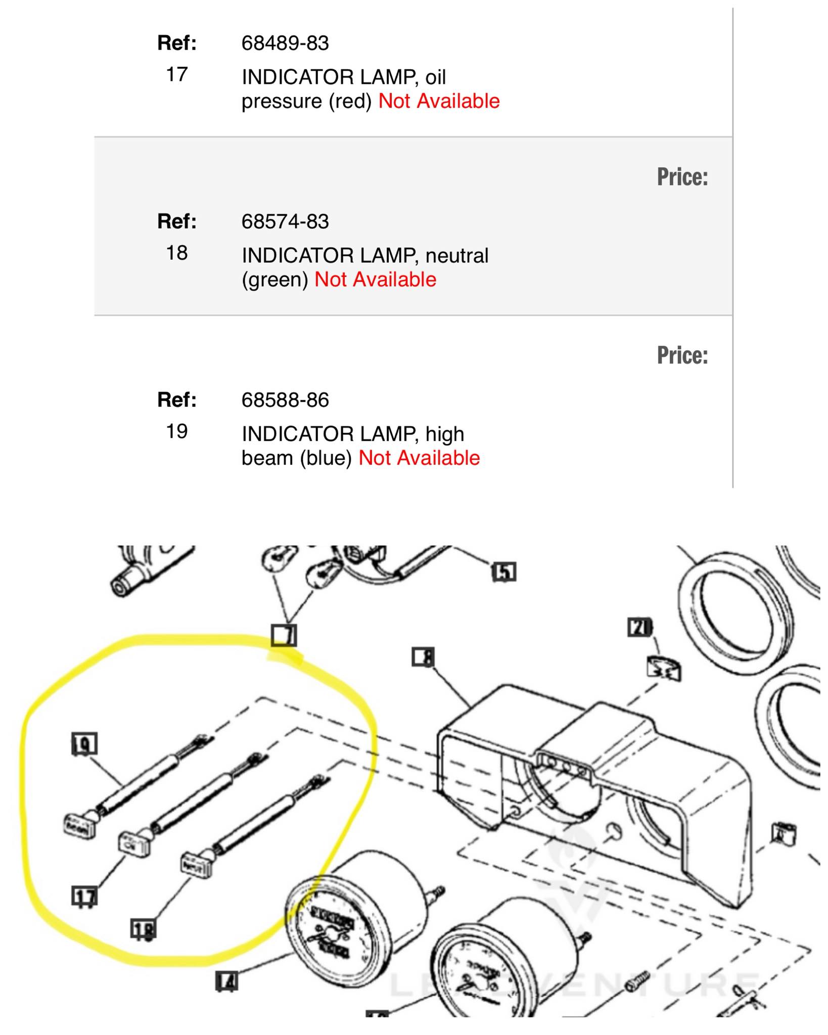 Where to find indicator lights for FXRD fairing?