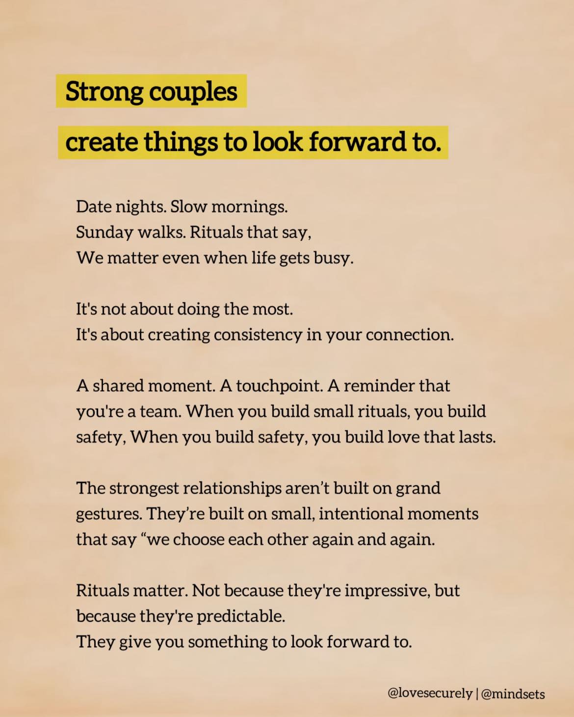Mindsets - 🙌🍀👫 Strong couples create things to look forward to. Date ...