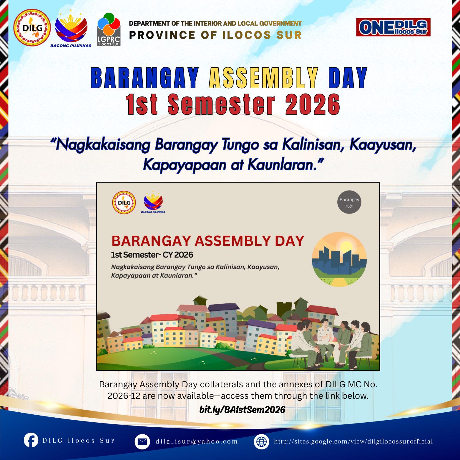 DILG - Ka-Barangayan, join us for the Barangay Assembly Day (BAD) – 1st ...