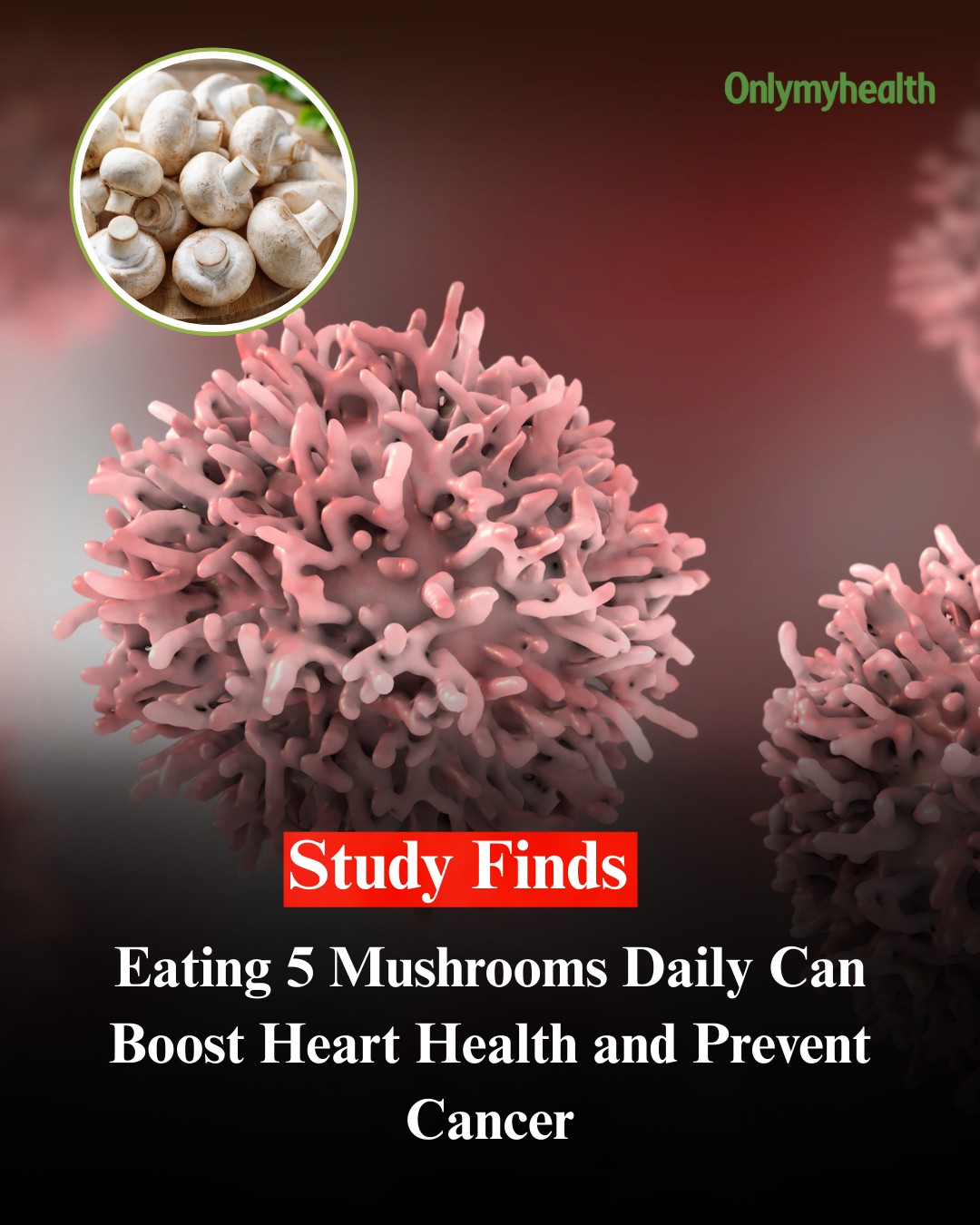 Study finds that eating just five mushrooms daily can significantly lower the risk of heart disease, cancer, and dementia. Packed with antioxidants like ergothioneine and glutathione, mushrooms help neutralize harmful free radicals