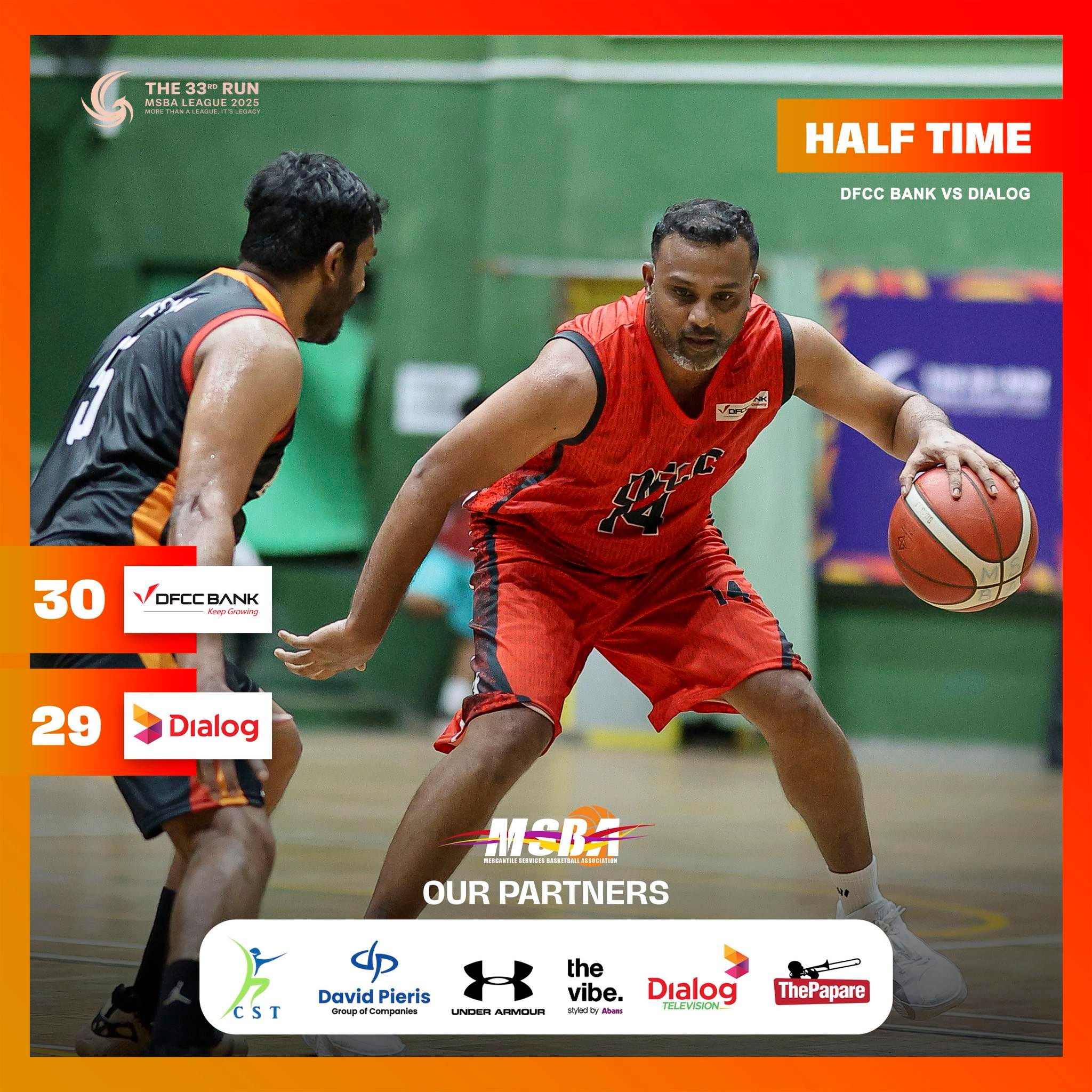 Mercantile - Half Time ⏸️ DFCC 30 – 29 Dialog A nail-biting first half ...