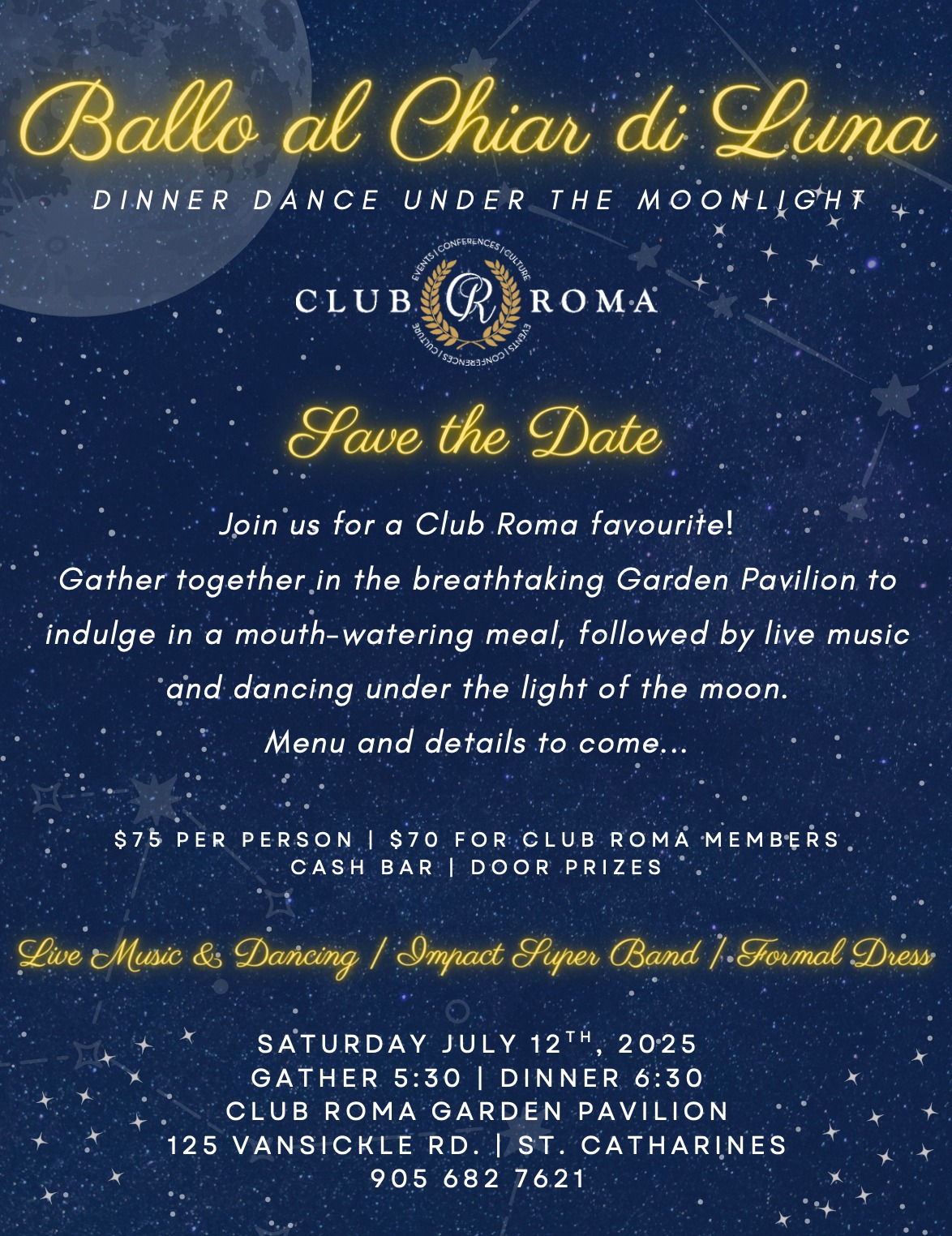 Club - 📣 Save the Date: Ballo 2025 is back! Get ready to gather, dine ...