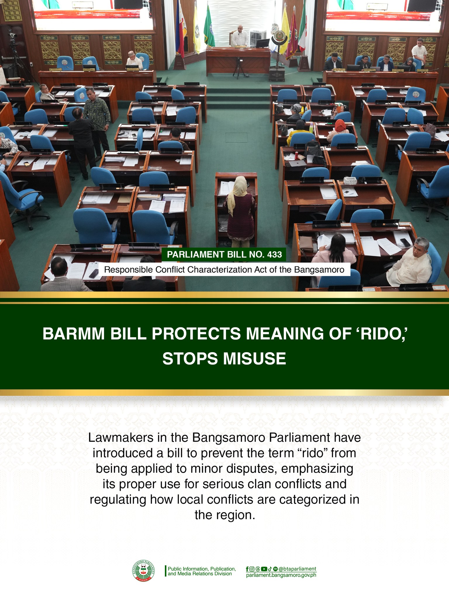 Bangsamoro - PRESS RELEASE: Historically, “rido” refers to violent ...