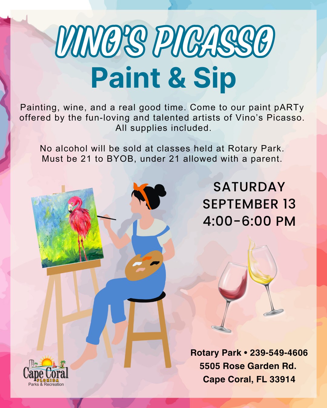 Cape - 🎨🍷 Paint & Sip at Rotary Park 🍷🎨 Get ready for an evening of ...