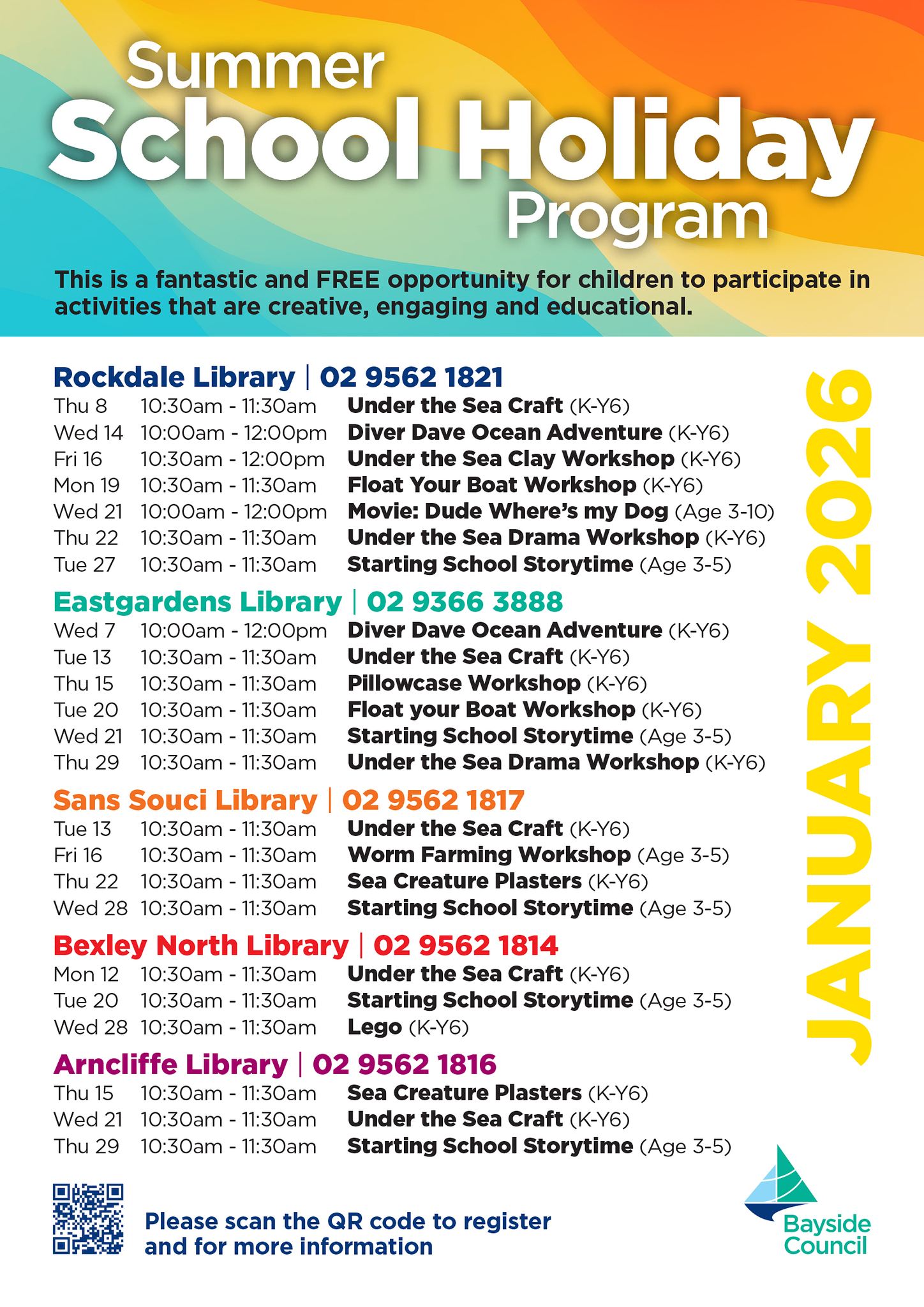 Bayside Libraries - What's On this week! Pop into some informative and ...