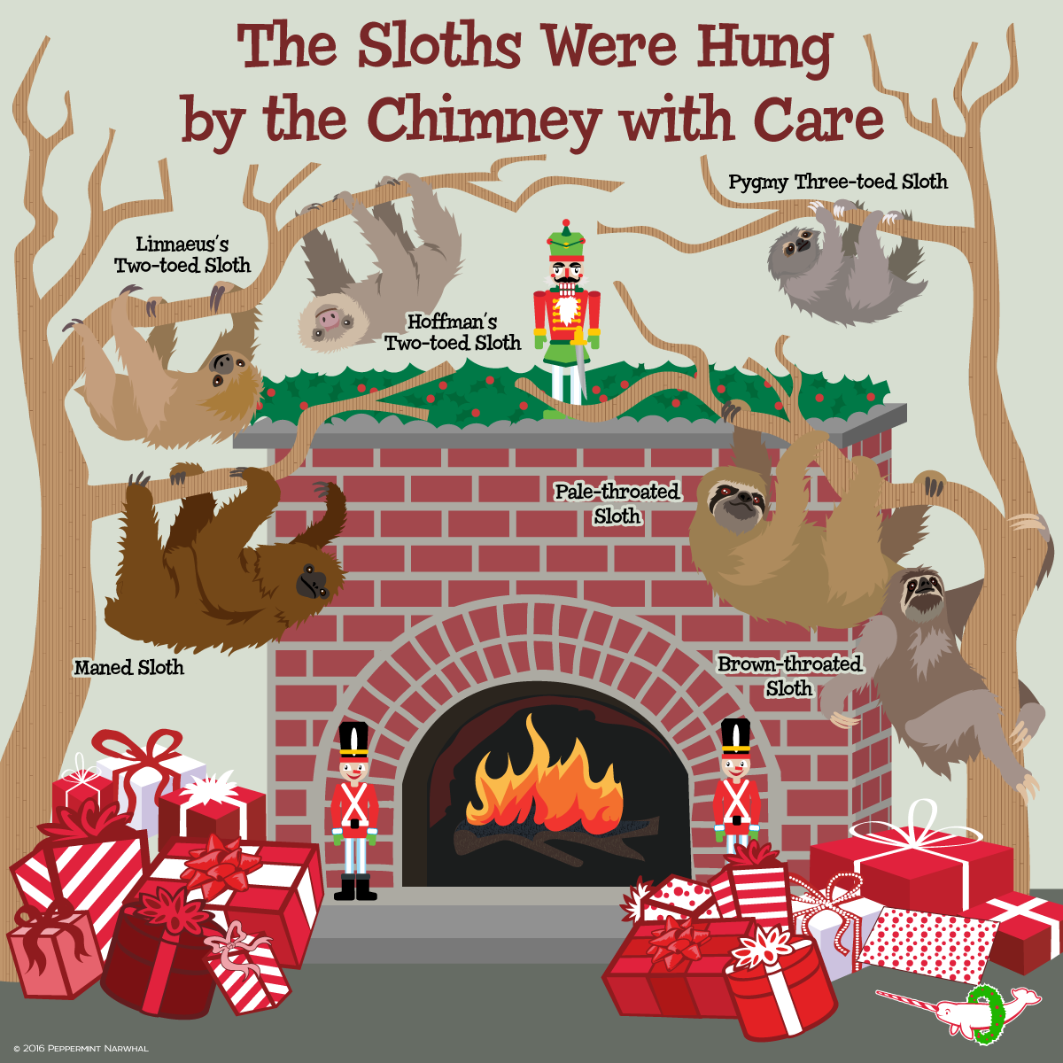 Peppermint - HOLIDAY: The Sloths Were Hung By The Chimney With Care! We ...