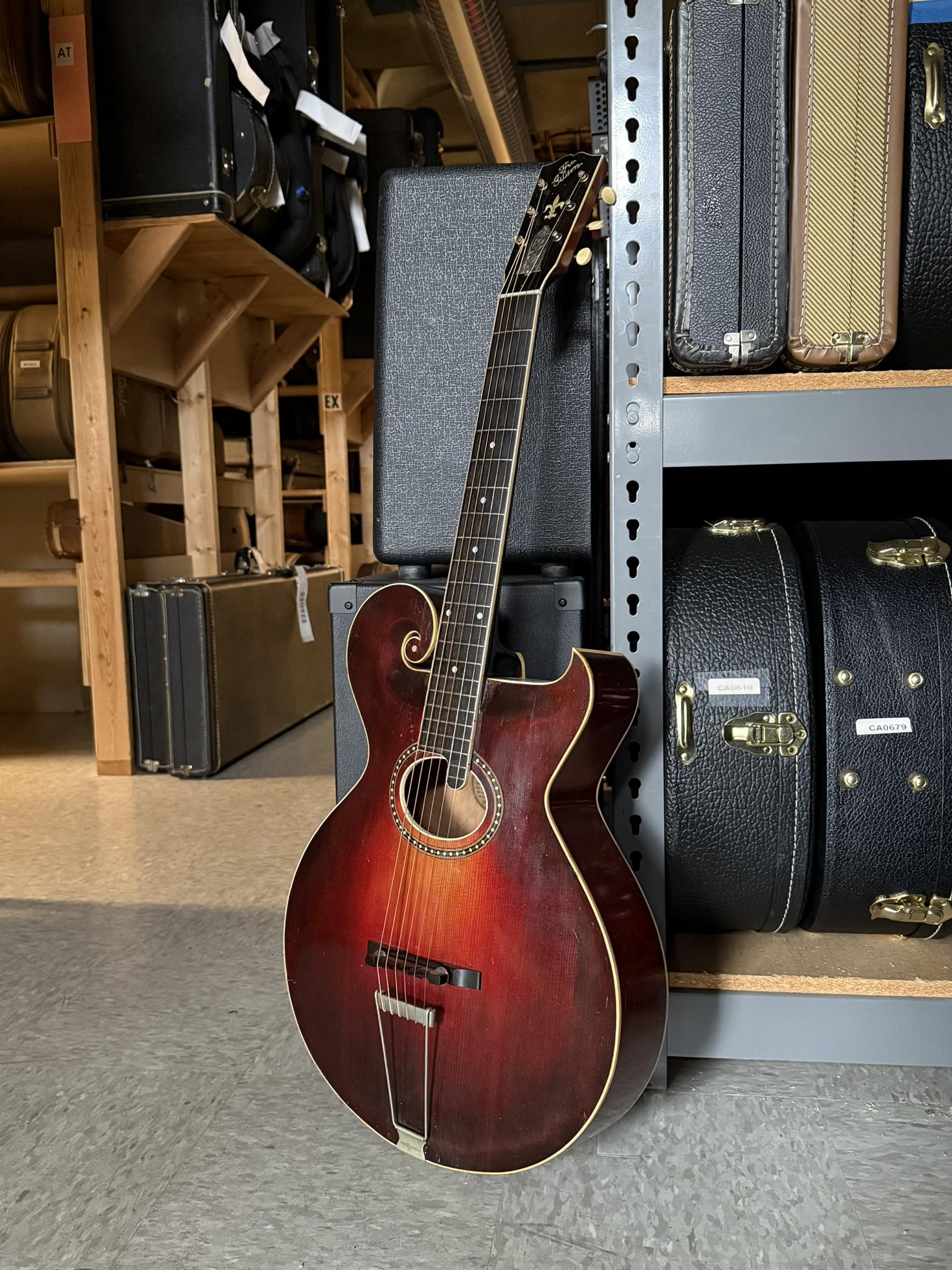 A 1922 Gibson Style O Artist. Pretty to look at and fun to play 