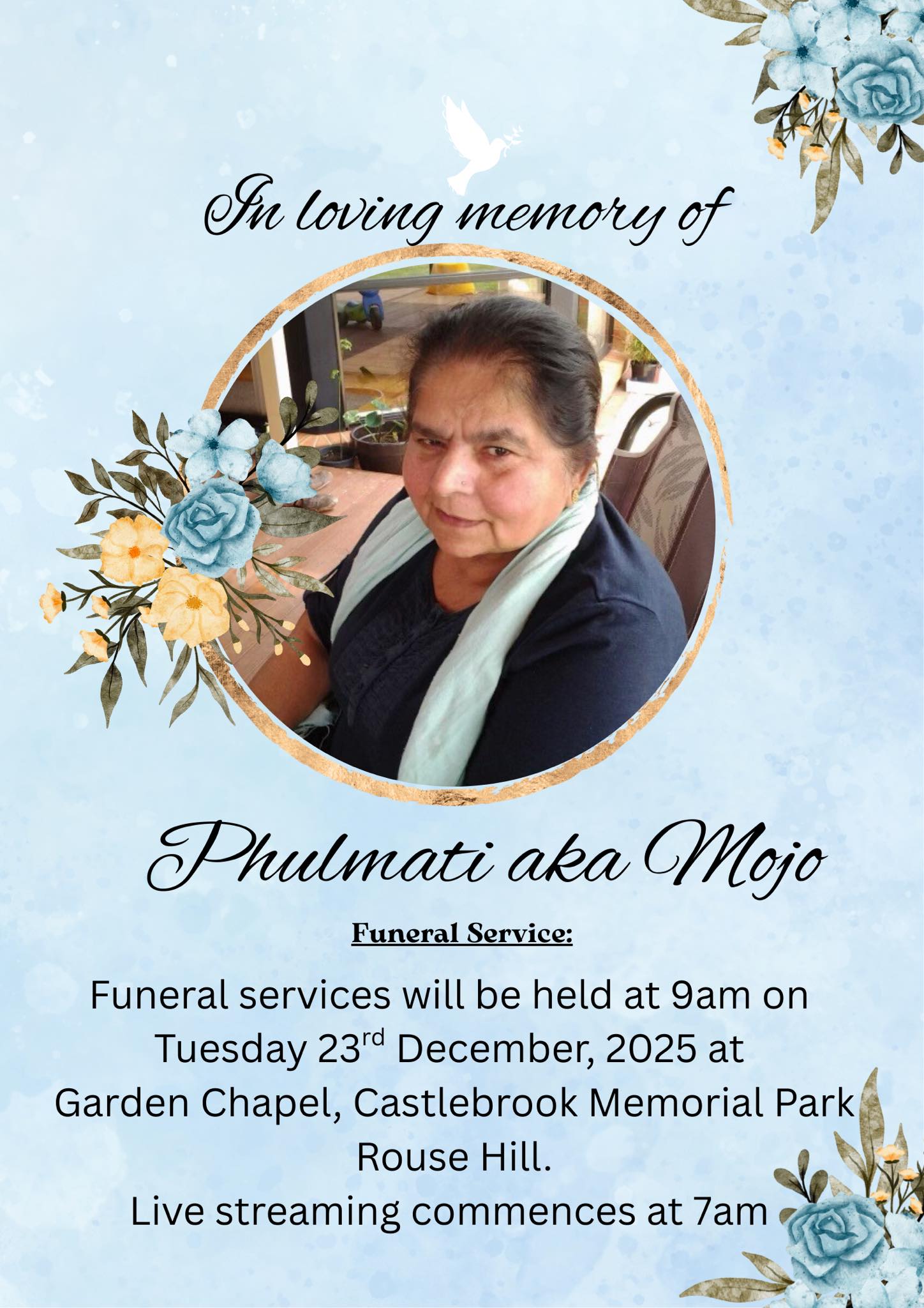 FUNERAL ANNOUNCEMENT... - Sargam Funeral Streaming | Facebook