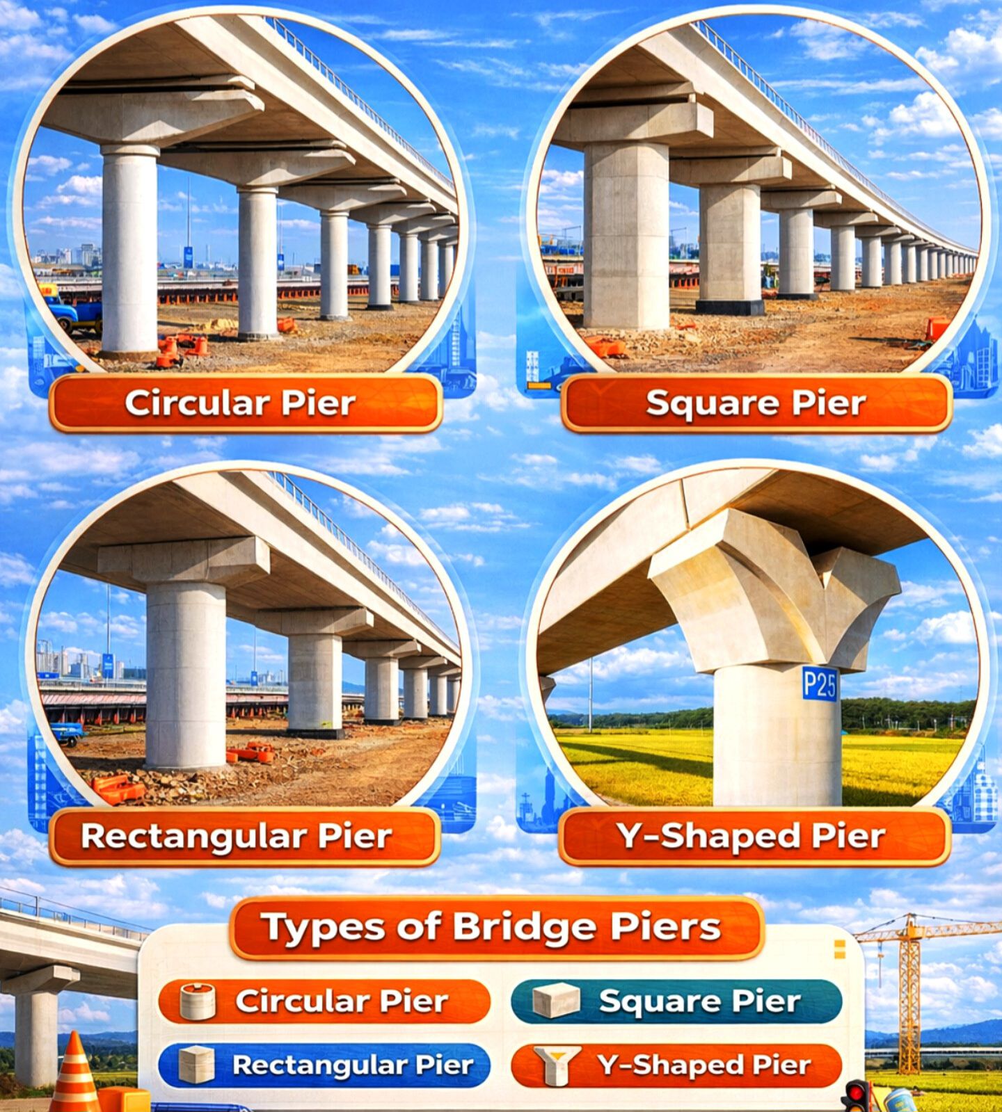 Types of Bridge Piers Used in... - Civil Engineering Help | Facebook