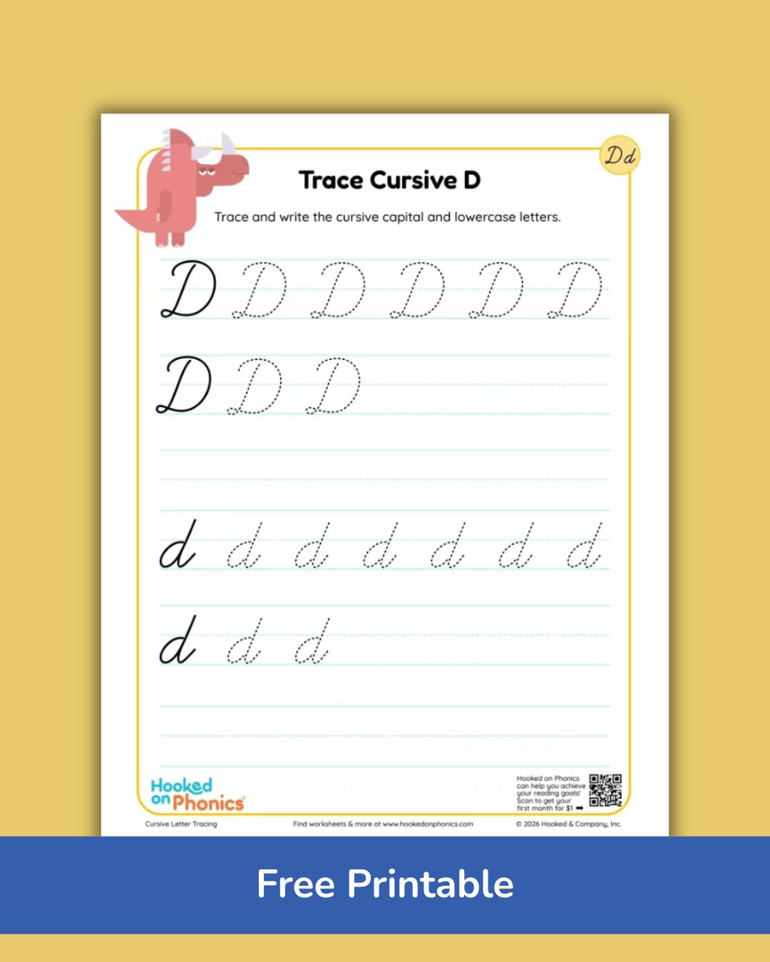 Hooked - Cursive handwriting practice for early writers ️ This free ...