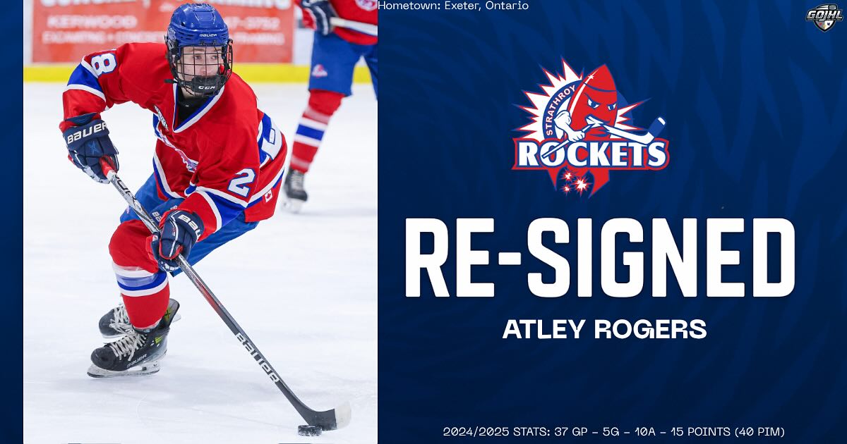 Strathroy - The Strathroy Rockets are proud to announce the re-signing ...