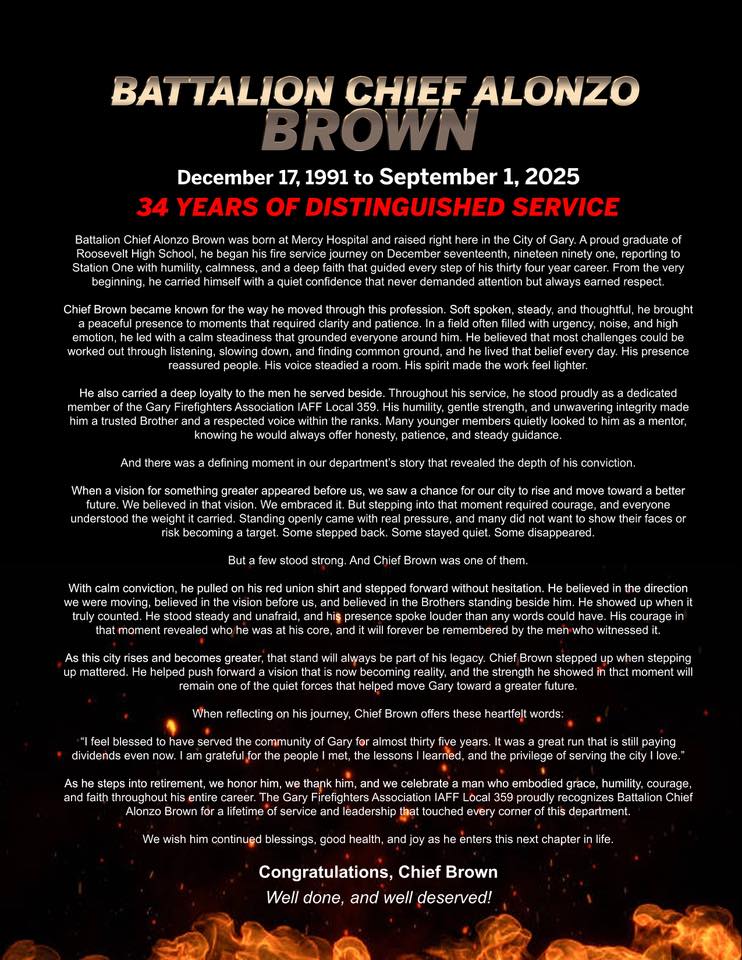 Gary... - Gary Firefighters Association IAFF Local 359