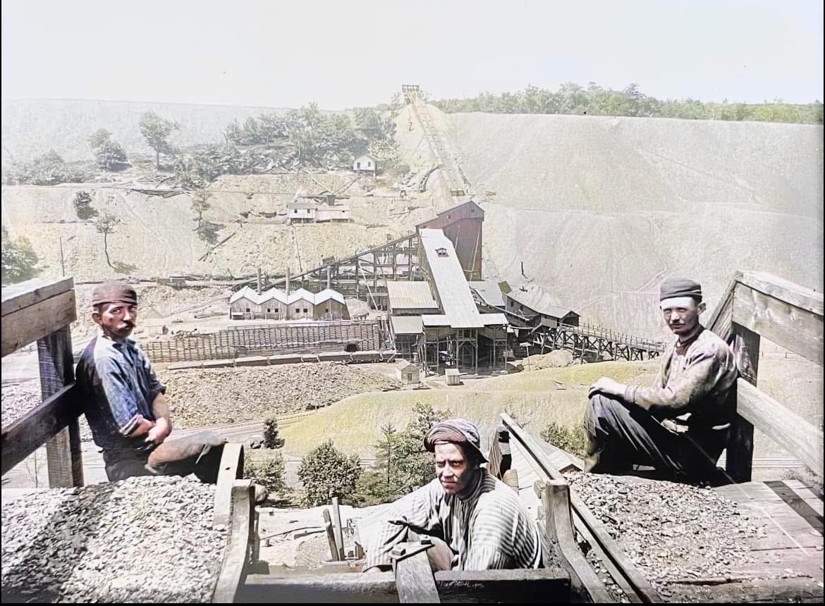 パンツ COALMINE GUARANTEED 1900s Historic coal mining photo from 1884 by George M Bretz