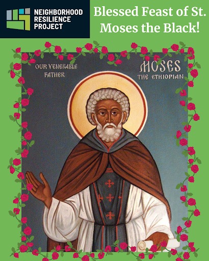 St. Moses the Black (the Ethiopian) Art Print, Catholic Patron Saint of Non- violence - UK