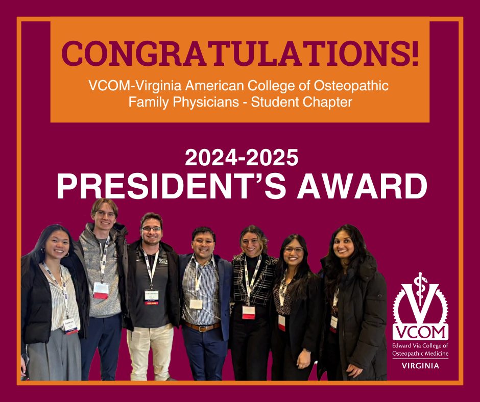 The VCOM-Virginia ACOFP Chapter has been named a 2024-2025 President’s ...