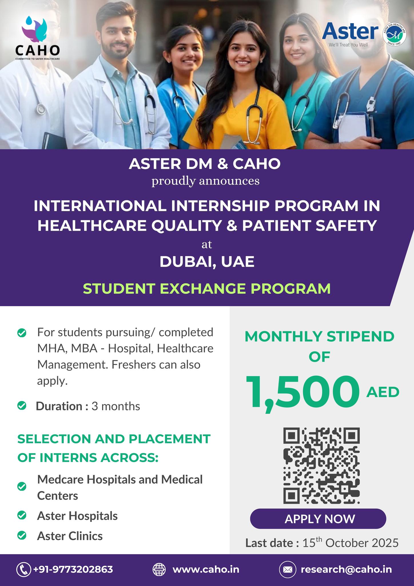 CAHO - CAHO & Aster DM Healthcare proudly announce the International ...