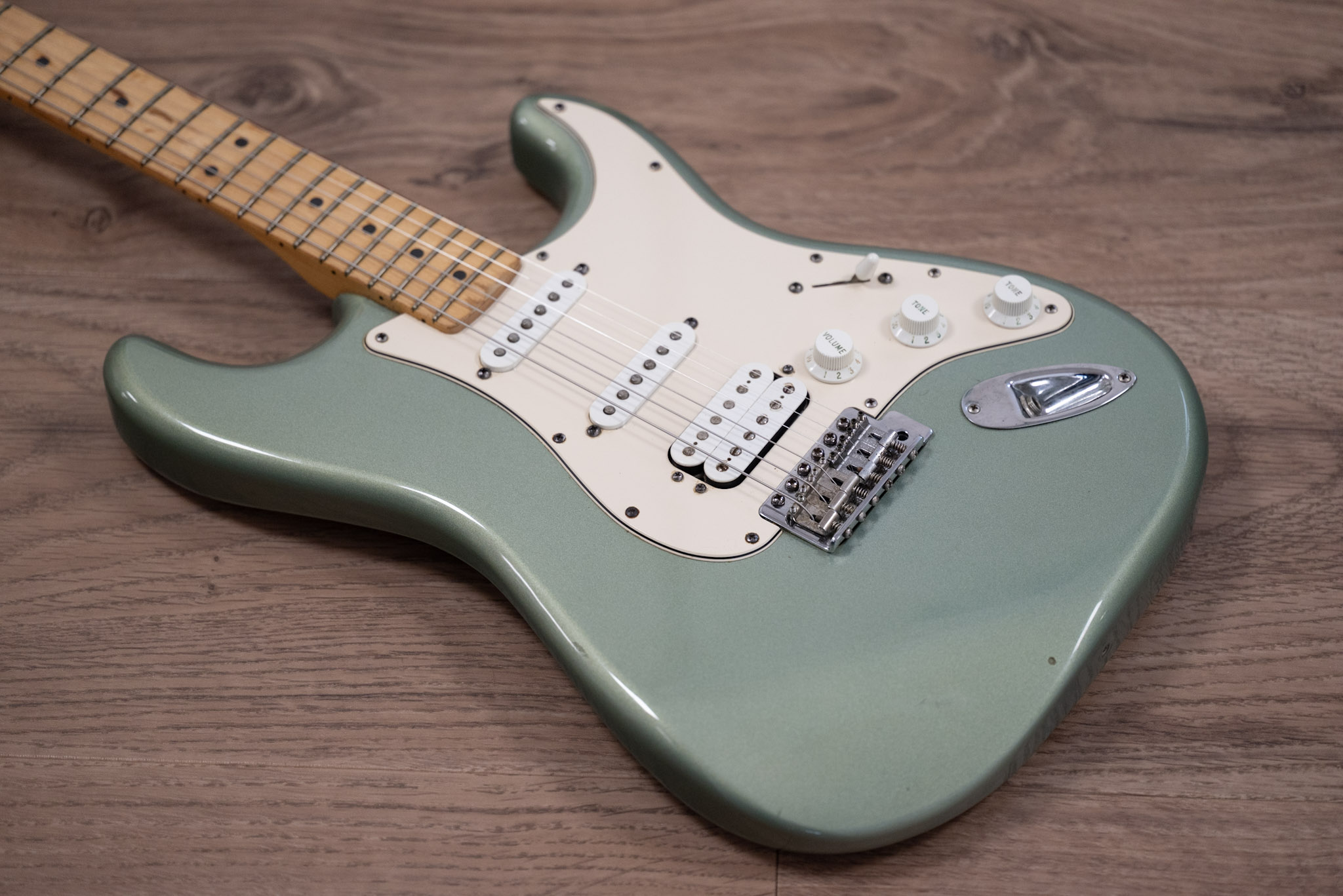 NEW ARRIVAL 2004 Fender Mexico HSS Fat Stratocaster in Sage Green